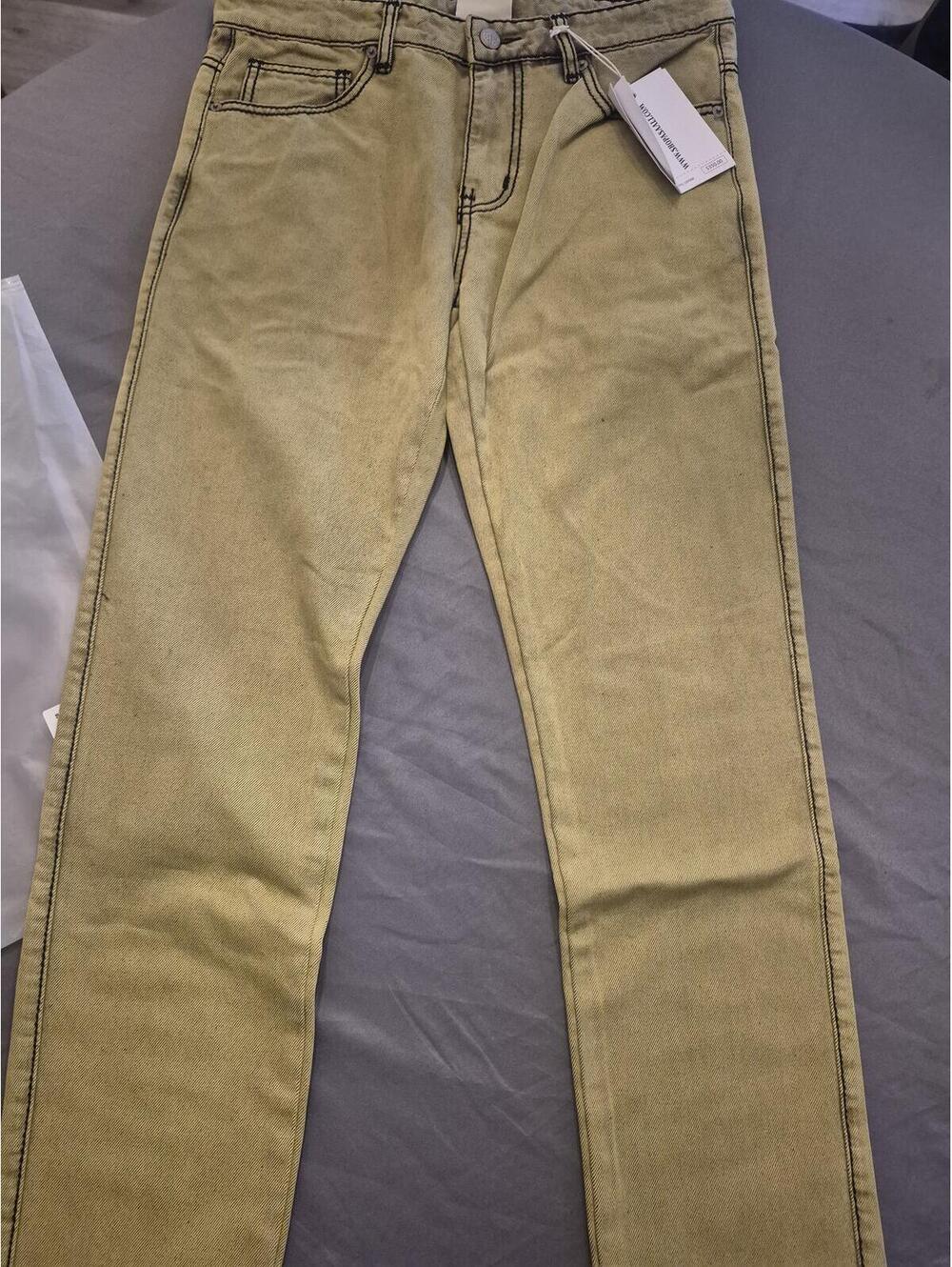 Asaali Yellow Cartel Denim Jeans Size 30 MSRP $350